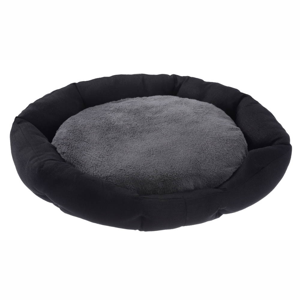 Pat octogonal pentru caini si pisici, 50x57x13cm, negru