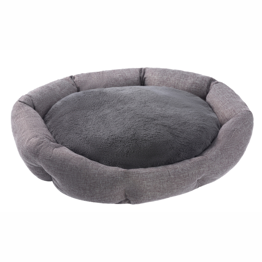 Pat octogonal pentru caini si pisici, 50x57x13cm, gri