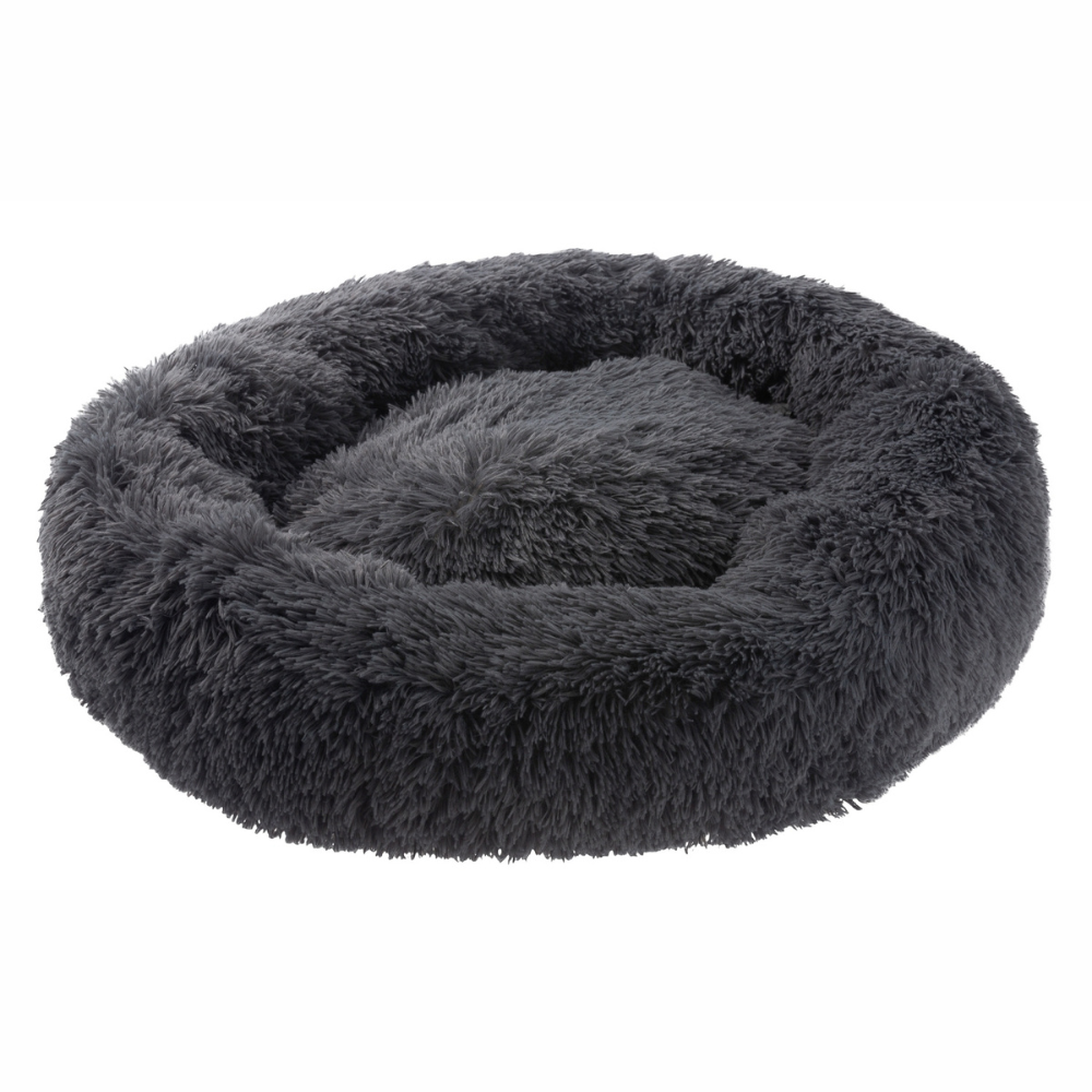 Perna pentru caini si pisici, rotunda, 100cm, gri inchis