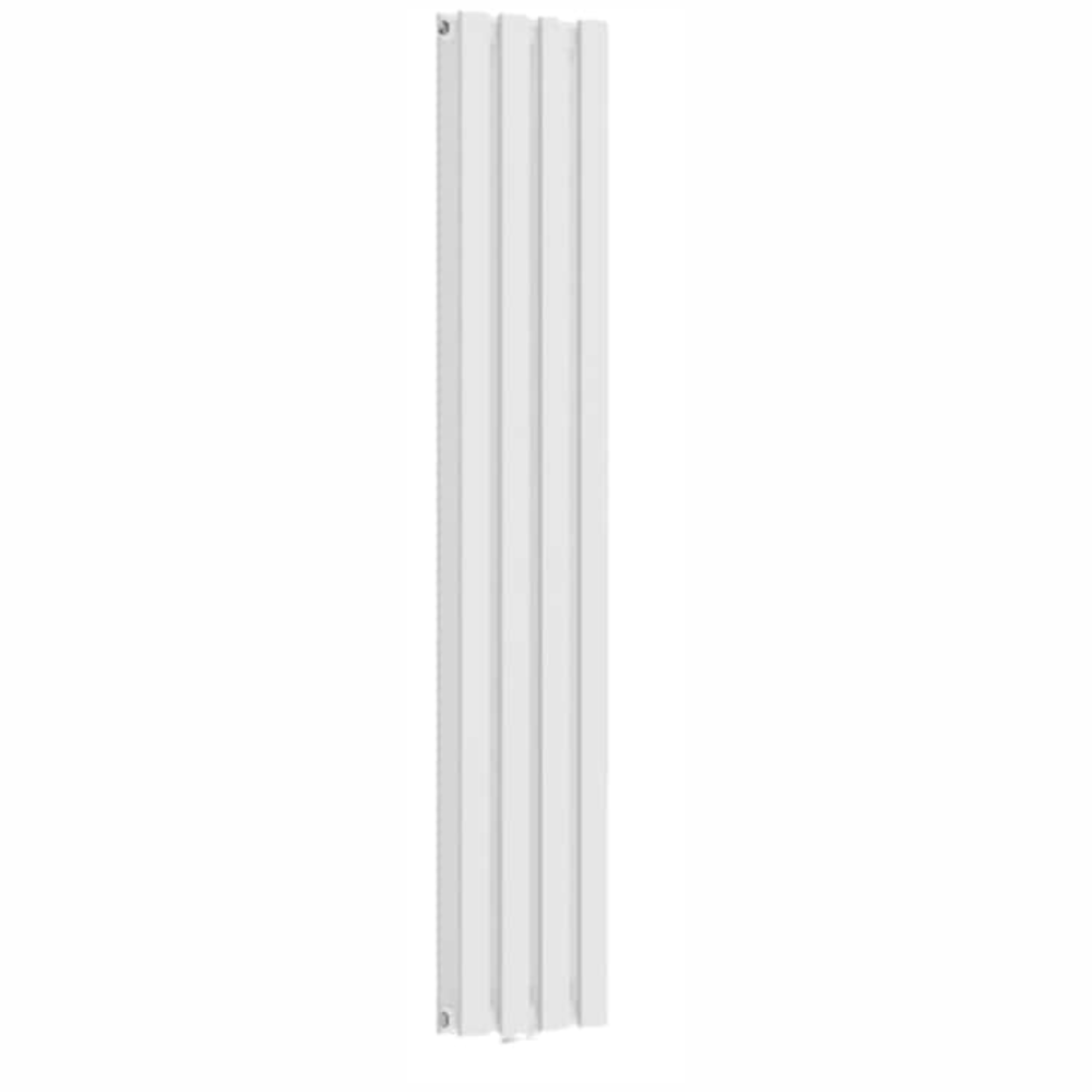 Radiator vertical din otel plat cu multiblock, racord central de 1/2 toli, dublu strat, 1800 x 304 mm, 1148 W, de tip panou, alb