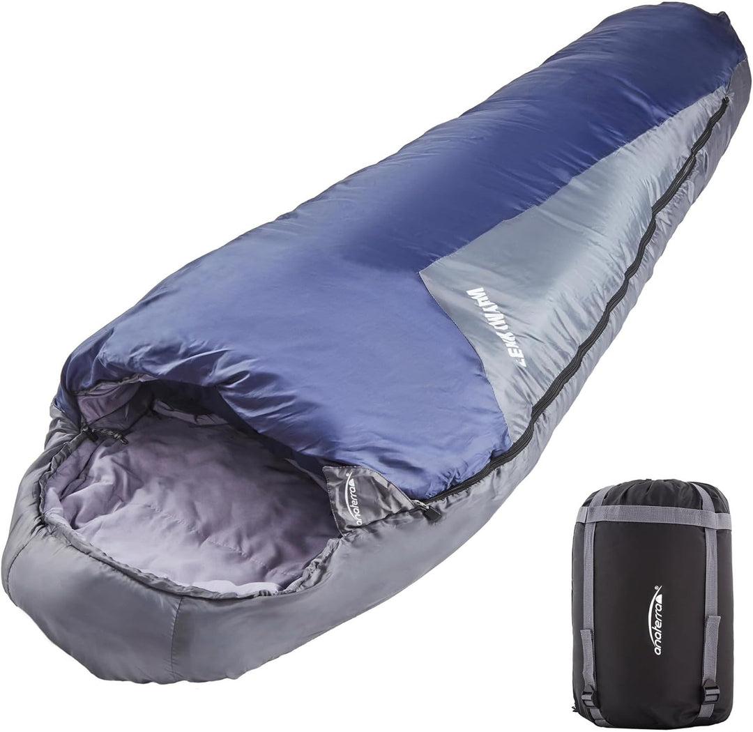 Sac de dormit, negru/albastru