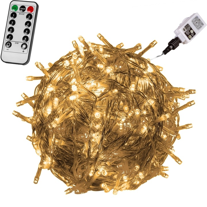 Instalatie de lumini cu 50 de led-uri galbene