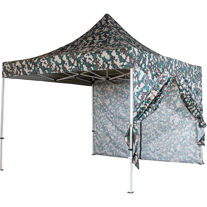 Perete lateral Pro, cu fermoar, pentru pavilion, 3 x 3 m, impermeabil, culoare padure