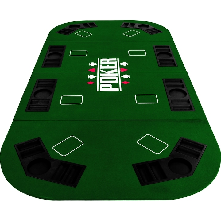Covoras de poker, 160x80cm, verde, pliabila