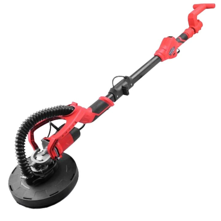 Masina de slefuit pentru gips carton, 710w, 2100 rpm, maner telescopic, negru/rosu