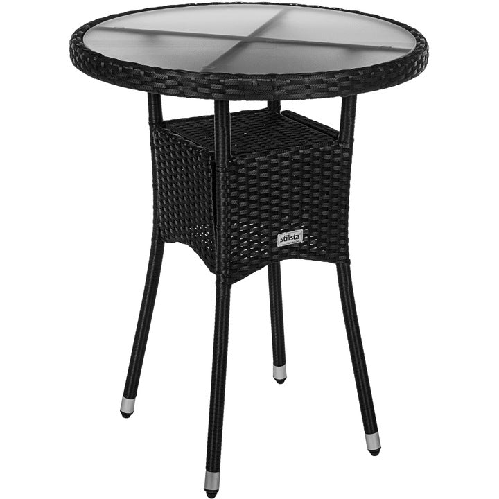 Masa rotunda pentru gradina, 60 cm, negru