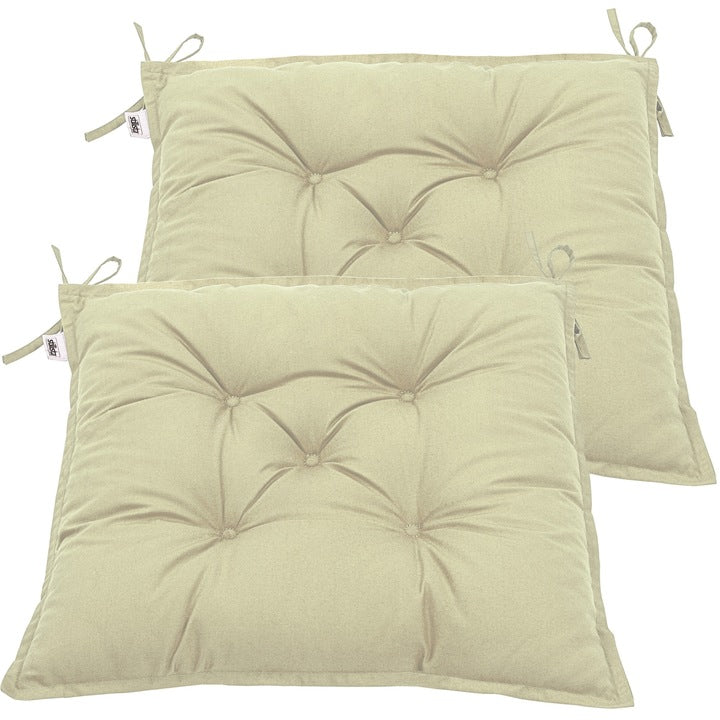 Set de 2 perne de scaun, 40 x 40 x 8 cm, crem