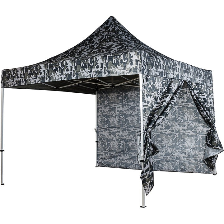 Perete lateral Pro, cu fermoar, pentru pavilion, 3 x 3 m, impermeabil, culoare urban