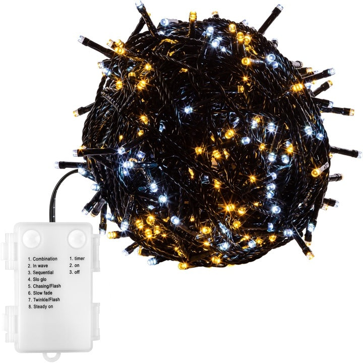 Instalatie cu 50 de led-uri, alimentare cu baterii, rece/cald