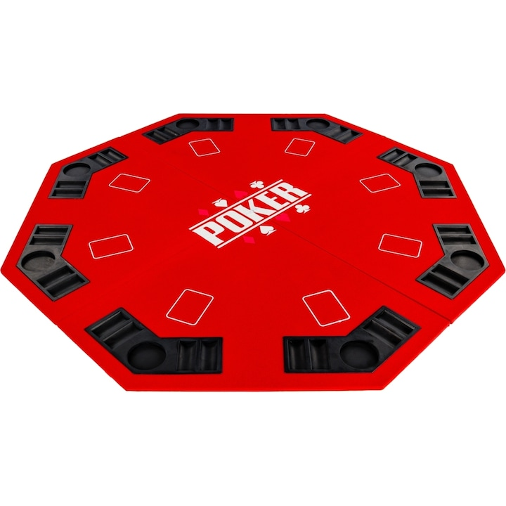 Covoras de poker, 122cm, rosu