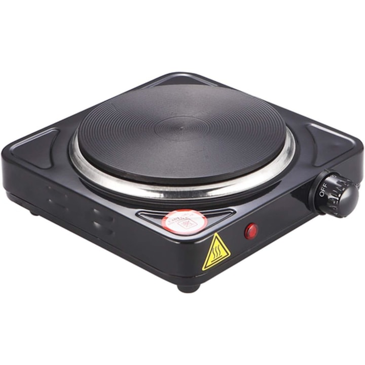 Plita electrica, 1000 W, negru