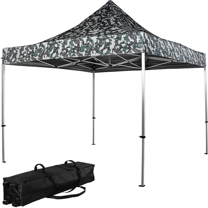 Pavilion pliabil PRO, 3 x 3 m, geanta carucior, aluminiu, culoare urban
