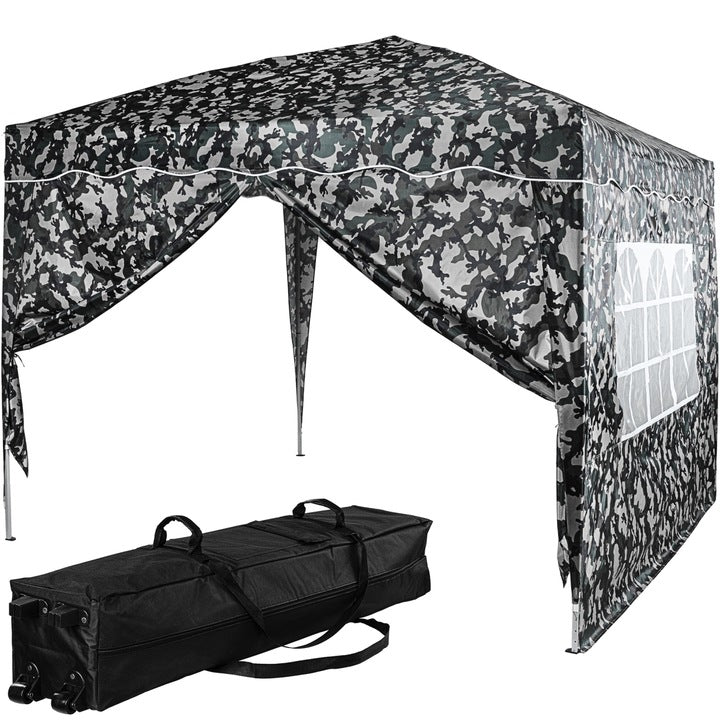 Pavilion BASIC cu 4 sectiuni laterale, 3 x 3 m, geanta carucior, otel, culoare urban