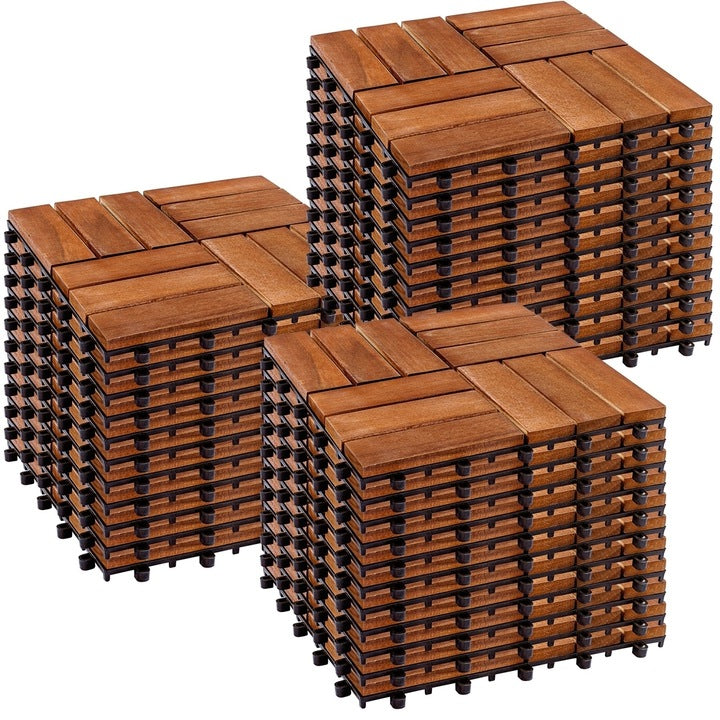 Pachet de 33 de placi de mozaic din lemn