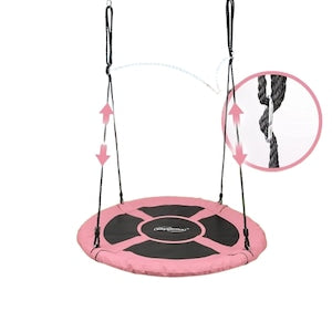Leagan tip ou/cuib pentru copii/adulti, tesatura Oxford, roz, exterior/interior, incarcare maxima 300 kg, diametru 100 cm, PHYSIONICS