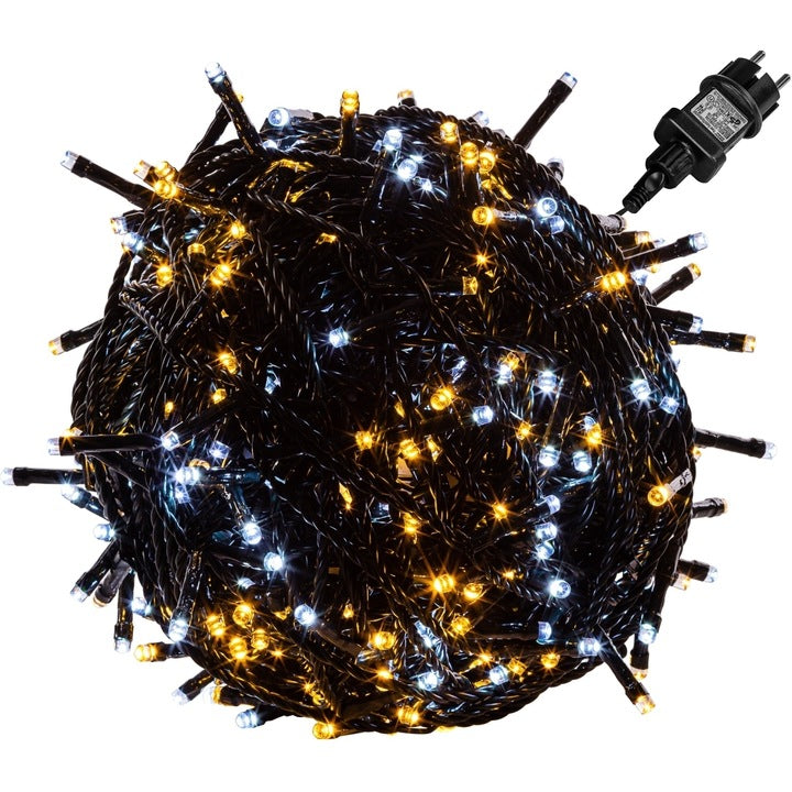Lumini de zana cu LED-uri, alb/galben