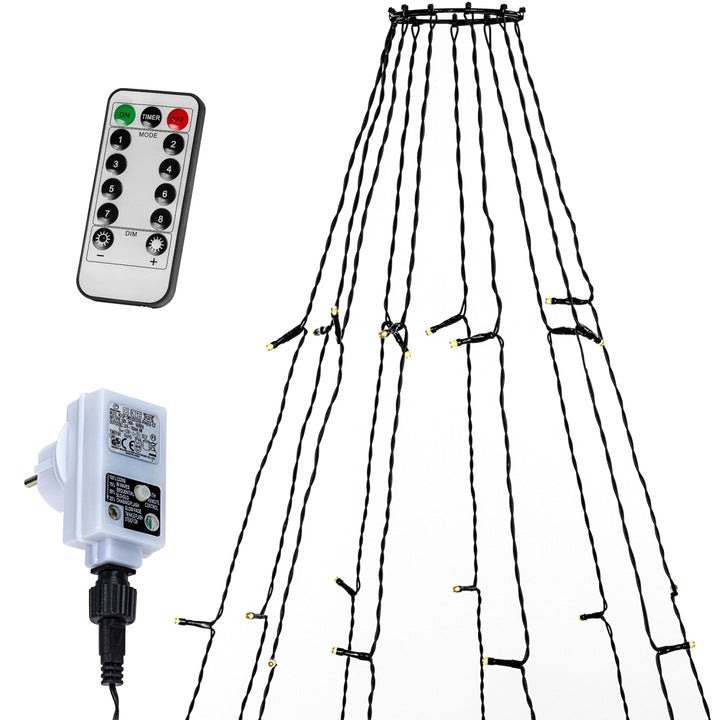Instalatie de lumini led ambientale, 360 led-uri, lumina calda, telecomanda