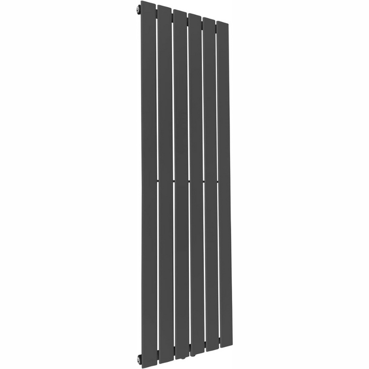 Radiator Design - Vertical, plat, un singur strat, 1600 x 452 mm, 796 W, conexiune centrala, din otel, pentru living/baie, antracit - Radiator de baie