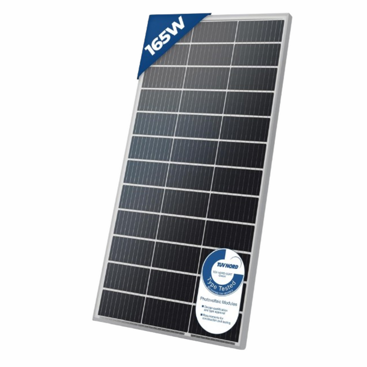 Panou solar monocristalin, 165 W, 18 V pentru baterii de 12 V, fotovoltaice, cablu de incarcare